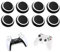 MAXVITAVELA 4 Pro Thumb Grips Caps compatibles con PS4 y PS5 Joystick Controller (Blanco)