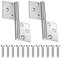 ManLee 2pcs Charnière de Drapeau Rotation à 360° Charnières de Porte en Acier Inoxydable Pliantes Charnieres Meuble Démontable avec Vis 73 x 40 mm