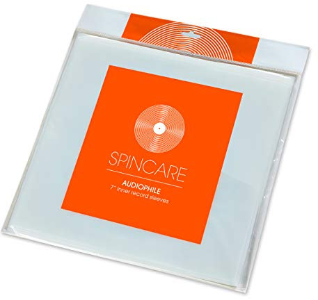 50x 7 Inch Anti Static Inner Vinyl Record Sleeves | Audiophile Poly Lined Plastic Protective 45rpm Single Sleeve | Replaces Paper Sleeves & Fits Inside Cardboard Inners | Archival Triple Ply