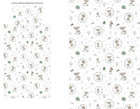 Soft Dream Bettwäsche Kinderbettwäsche Babybettwäsche 100x135 40x60 Motiven mit Tiere (100 x 135 cm, REH und Wald)