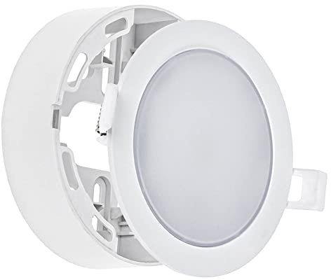 NCC-Licht LED Aufbau- & Einbaupanel Downlight ALGINE 2in1 Weiß rund Ø11,5cm 6W 750lm warmweiß 3000K 110°
