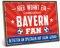 ARTFAVES® Wandbild Holzschild mit Spruch - Hier wohnt ein verrückter BAYERN Fan - Türschild Retro Vintage Deko Bild Geschenk - Fussball, München