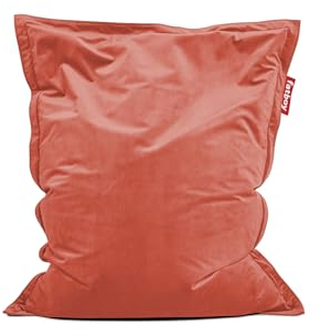 Fatboy® Original Slim Velvet Rhabarber | The Original Sitzsack aus Samt Bean Bag/Kissen/Sessel/Sofa für den Innenbereich | 155 x 120 cm