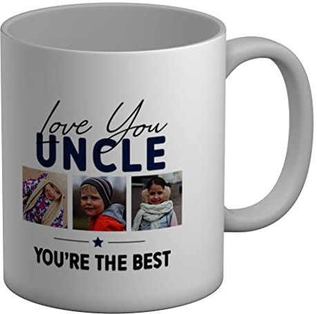 Shopagift Personalised Photo Mug Love You Uncle You're The Best White 11oz Large Cup