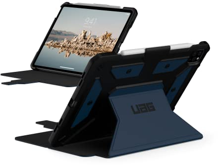 Urban Armor Gear Metropolis SE Case para Apple iPad Air 10.9 Funda (5. Gen. 2022/4. Gen. 2020) / iPad Pro 11 Funda Apple Pencil 2 Compatible, Soporte, Admite de Despertador/sueño, Azul