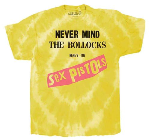 The Sex Pistols T-Shirt Never Mind The B*** Offizielles Unisex Tie Dye, gelb, L
