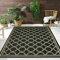VIMODA Teppich In- und Outdoor Flachgewebe Terrasse Balkon Wetterfest Wintergarten Robust Marokkanisch geprägtes Design, Farbe:Beige-Black, Maße:60x100 cm
