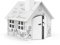 FOLDZILLA Spielhaus XXL 1,2 x 1,15 x 1,13 m aus Pappe Pappspielhaus Karton Haus - Spielhaus Gartenhaus zum Ausmalen