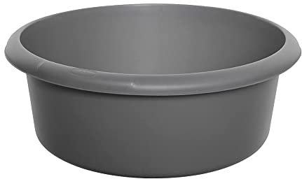 OnlineStreet Small Round Plastic Sink Washing Up Dishes Bowl - Multipurpose Basin Mixing Washing Up Bowl Great for Home and Kitchen | Pack of 1, 2, 3, and 5 Bowls (Pack of 1)