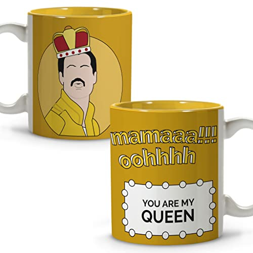 LolaPix Tazas originales para regalar. Taza Mamá Te Quiero. Tazas Desayuno Originales. Taza Cerámica 330 ml. Regalos con Frases. Día de la Madre. My Queen