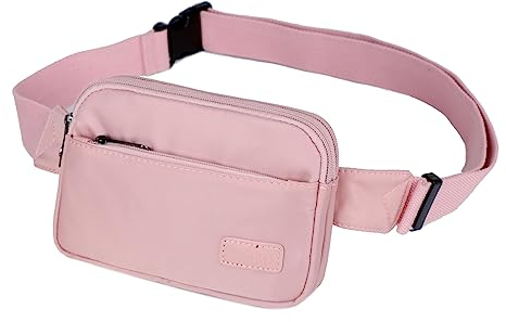 BAOSHA Bauchtasche Damen Hüfttasche für Outdoor Sport Gürteltasche Stylisch Hip Bag Crossbody Tasche YB-08 (Rosa)