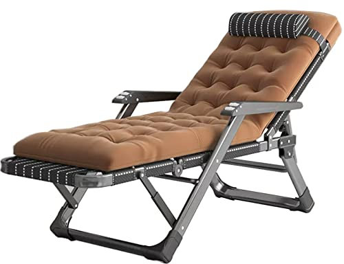 SXBHDM Gartenliege Sonnenliege Extrabreit Liegestühle Klappbar Gartenstuhl Relaxliege Saunaliege Liegender Recliner für Kinder Erwachsene Hoch Senioren Terrassen-Rasenstühle, Liegesessel