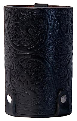 Hulara Bierholster aus Vollnarbenleder, kleines Flaschenholster für Herren, Cowboy-Bierhalter für Reisen/Outdoor, Bierholstergürtel