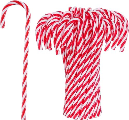 30 Stücke Weihnachten Zuckerstangen Hängen baumschmuck Weihnachten Anhänger Rot Weiß Weihnachtsbaum Deko Christbaumanhänger