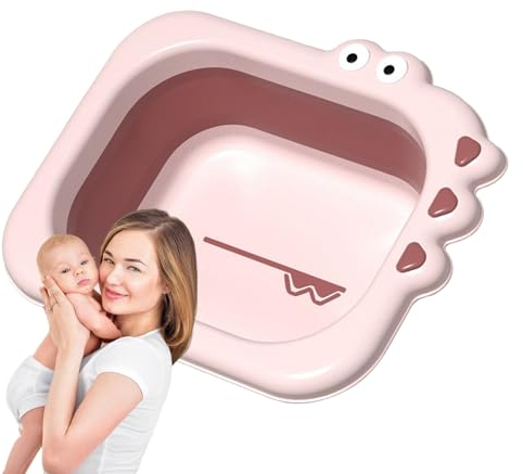 Goowafur Cuencos de Lavado Plegables para Niños - 2,5 L Multiusos para Pies y Cara, Recién Nacidos - Lavabo de Historieta, Bañeras