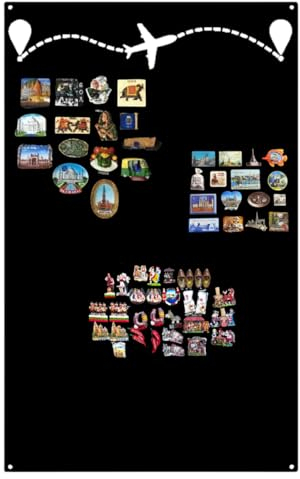Anwicar Tableau Magnétique - Tableau Effaçable en Acier - Idéal pour Aimants et Notes - Tableau Noir Magnétique Mural - Kit de Montage Inclus - 80x50 cm -
