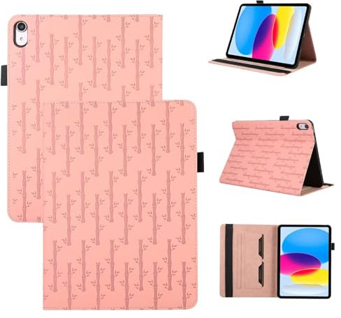 xinyunew Cover per Apple iPad Pro 11 (2021)/ iPad Pro (11-inch, 3rd generation),Custodia in Pelle Magnetica Portafoglio, Custodia Pelle Sintetica TPU Antiurto, Funzione Supporto Slot Schede-(Rosa)