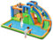 COSTWAY Inflatable Bouncy Castle, 6 in 1 Giant Water Park with Long Slide, Trampoline, Dual Climbing Walls & Water Cannons, Blow up Bounce House for Summer Outdoor Play
