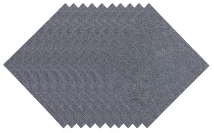Hiseng Teppichfliesen Selbstklebend 30x30cm, Teppichfliesen Selbstliegend Rutschfeste Strapazierfähig Teppich Bodenbelag für Büro Wohnzimmer Schlafzimmer - 10/20/30 Stück (30 Stück,Grau)