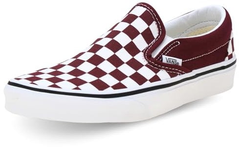 Vans Unisex-Adult U Classic Slip-on Sneaker, Color Theory Checkerboard Rhododendron, 10 Women/8.5 Men