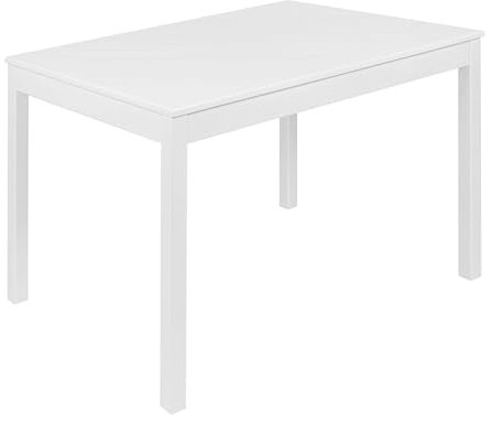 Krok Wood Esstisch Tomas aus Massivholz in Buche, Farbe Weiß (110 х 75 х 75 cm)