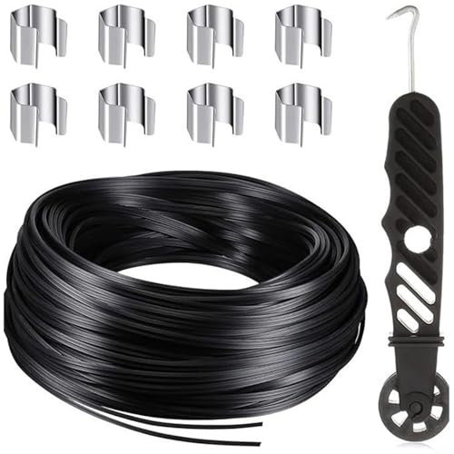 HpLive 15 m di connettore per zanzariera, set di riparazione con cuscinetti e ganci di smontaggio, per il montaggio di zanzariere per finestre e porte scorrevoli