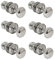 Chrome Polished Round Door Knob Set - Heavy Reeded Style Sprung Internal & External Door Knobs for Mortice Locks. Sets 6