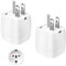 YOURKAY 2 Pezzi Adattatore Presa Americana, Adattatore USA, Presa Americana Adattatore Italiana, Adattatore da EU a USA, Spine Standard Europee, Adatto per USA, Canada, Messico, Brasile