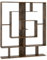 COSTWAY Bücherregal mit 7 Ebenen, Raumteiler Regal, geometrisches Standregal, Büroregal, Aufbewahrungregal für Wohnzimmer, Arbeitszimmer, Büro, 125 x 22 x 150 cm (Rustikales Braun)
