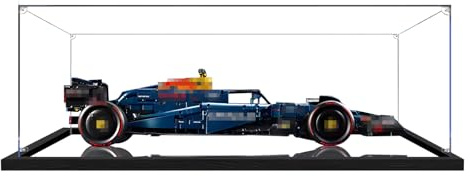 Acrylic Display Case for LEGO 42206 Red Bull Racing RB20 F1 Car – Clear Dustproof Showcase for LEGO Technic Model, Collectible Display Box, with mirror face, 65x30x20cm (Display Case Only) (3mm)