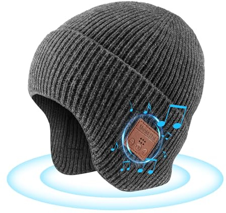 TOUCH TWO® Bluetooth Beanie Hat with Headphones, Wireless Winter Hat Built in Microphone and Stereo Speakers, Gift for Unisex