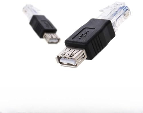 POENVFPO USB-zu-RJ45-Adapter, Leichter Tragbarer Ethernet-Anschluss, Einfache Datenübertragung für ADSL-Modem oder Router, Kompakte Größe 5,2 * 1,3 * 1,2 cm