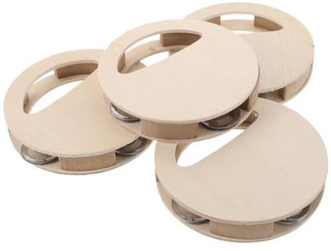 SOIMISS 4 Stück Holzrassel für Babys Sicher zum Kauen für Selbstgemacht Malprojekte Montessori Handgefertigt aus Reinem Holz für Kreatives Spielen