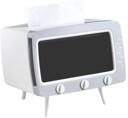 Retro -TV - -Box - Klassischer Gewebespender, Multifunktional Telefonhalter | TV -inspirierte Gewebespeicher für Büro Badezimmer Küche Schlafzimmer Tischschreibtisch Nacht Stand, einzigartige Wo