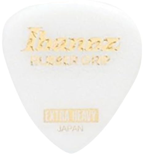 IBANEZ Grip Wizard Series Rubber Grip Flat Pick - weiß 6 Stück (PPA16XRG-WH)