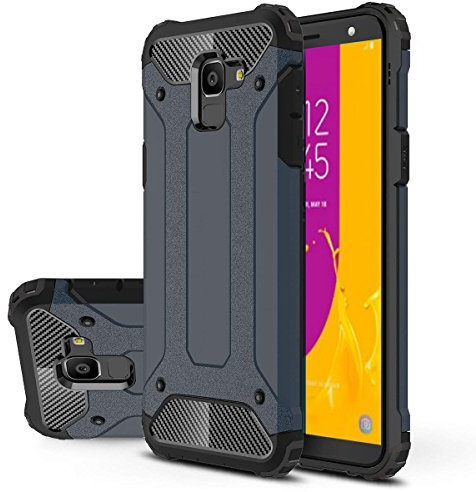 AMPLE Galaxy J6 (2018) Case, Rugged Tough Dual Layer Armor Case Samsung GalaxyJ6 (2018) Protective Case Shockproof Case Cover for Galaxy J6 (2018) [Heavy Duty] [Slim Hard Case] (NEVY BLUE)