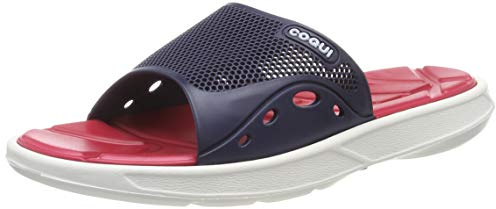 Coqui Melker Slipper-White/Navy-44