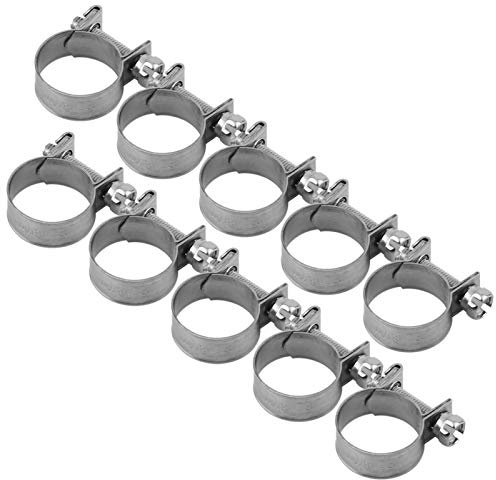 Collier de Serrage,Fydun 10 Pièces Réglables en Inox Serre-Joints à Tuyau Pour Fixer Souples Durites pour Fixation(16-18mm)