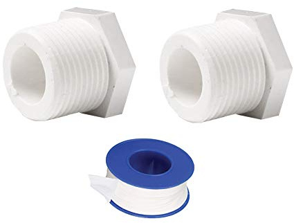 YOFASEN White Water Pipe Cap - PVC Rohrverschraubungen Externe Endabdeckung, 32mm, 2stück (+ 1stück tape)