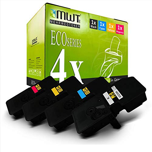 Mehrwegtoner 4X Toner im Set für Utax P-C2566W P-C2650DW P-C2655WMFP ersetzt PK5015 CKMY
