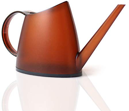 Gießkanne, 1,4 l, langer Auslauf, kleiner Topf für drinnen und draußen, starker Kunststoff, orange, mattiert