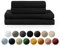 Blumtal Premium Frottier Handtücher Set 4 teilig 100% Baumwolle - Oeko-TEX zertifiziertes Badetuch 2X (70x140 cm) + Towel 2X (50x100 cm) - saugstarkes Frottiertücher Set - Handtücher Schwarz