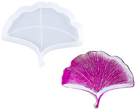 Voyyphixa Resin Tray Mould, Ginkgo Leaf Tray Moulds Silicone, Trinket Dish Mould for Epoxy Resin, DIY Jewelry Plate, Home Decor