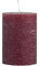 Chic Antique - Candela cilindrica rustica Macon, 100% paraffina, lunga durata, diversi colori e dimensioni (rosso scuro, 10 x 7 cm)