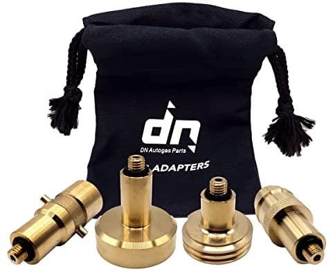 Gomet LPG GPL Autogas Tank-Nachfülladapter-Set M10 für alle Europa Acme Dish EURONOZZLE Bajonett mit Tasche