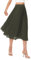 Durio Midirock Damen Faltenrock Plissee Damenrock Leicht Casualrock Chiffon Röcke A-Linie Grün 44(Tag Size 2XL)