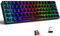 TECURS Clavier Gaming sans Fil Mécanique Bluetooth /2.4G/ Cable Clavier de Jeu RGB 65% TKL AZERTY Switch Rouge pour iPad/PC/Windows/Mac/PS4, Noir