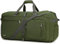 WANDF Reisetasche 85L mit Schuhfach Faltbare Weekender-Reisetasche Handgepäck für Männer Frauen (Dunkelgrün)