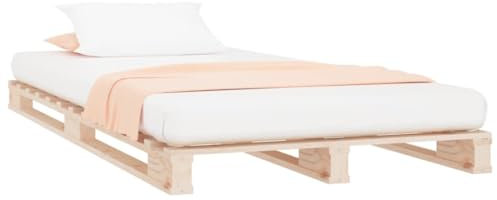 vidaXL Massivholzbett Bett Holzbett Bettgestell Bettrahmen Einzelbett Palettenbett Schlafzimmerbett Palettenmöbel 100x200cm Kiefer