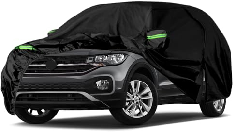 Autoabdeckung Wasserdicht Kompatibel mit VW T-Cross 2018-2024, Atmungsaktiv Vollgarage Autoplane für Regen Sonne Staub Schutz Auto Abdeckplane Abdeckung